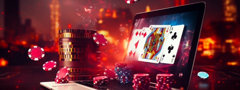 Online Casino in laptop